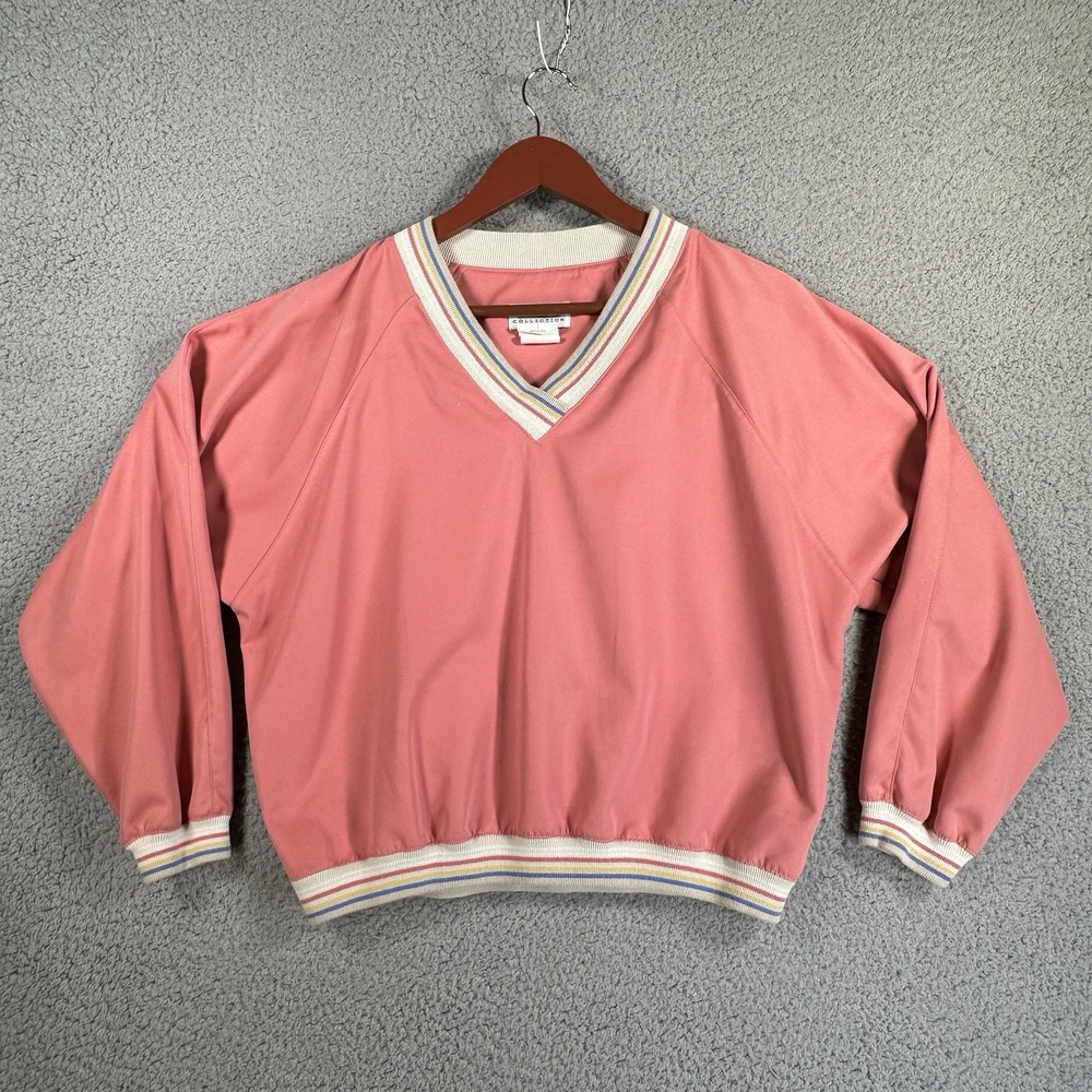 Tuttle Golf Collection Pullover Sweater‎ V-neck Salmon Size S Made In The USA